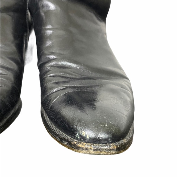 Salvatore Ferragamo heeled black boots gold buckle - Picture 8 of 12